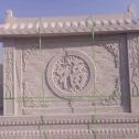 青岛 芝麻白花岗岩屏风，照壁，影壁
