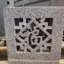 青岛 芝麻白花岗岩镂空雕花灯笼