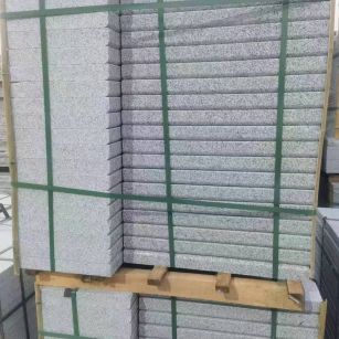 青岛 5公分芝麻白，倒斜角，室外楼梯踏步