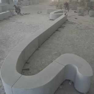 青岛 花岗岩整石坐凳拼装