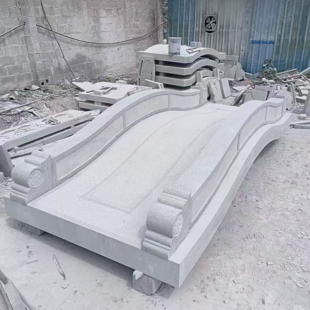 青岛 芝麻灰花岗岩园林景观 小石桥