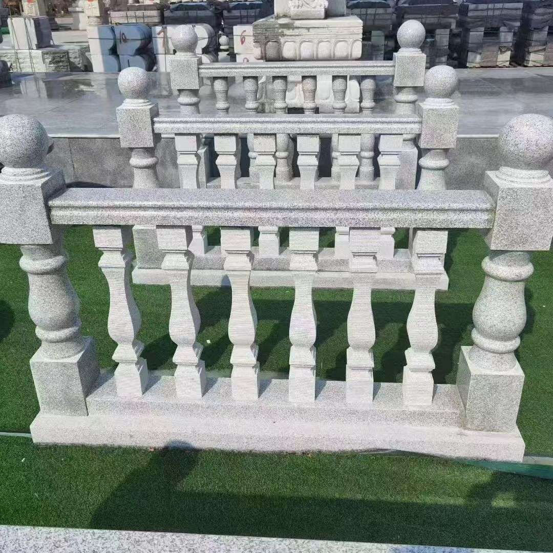 青岛 别墅石材栏杆特写
