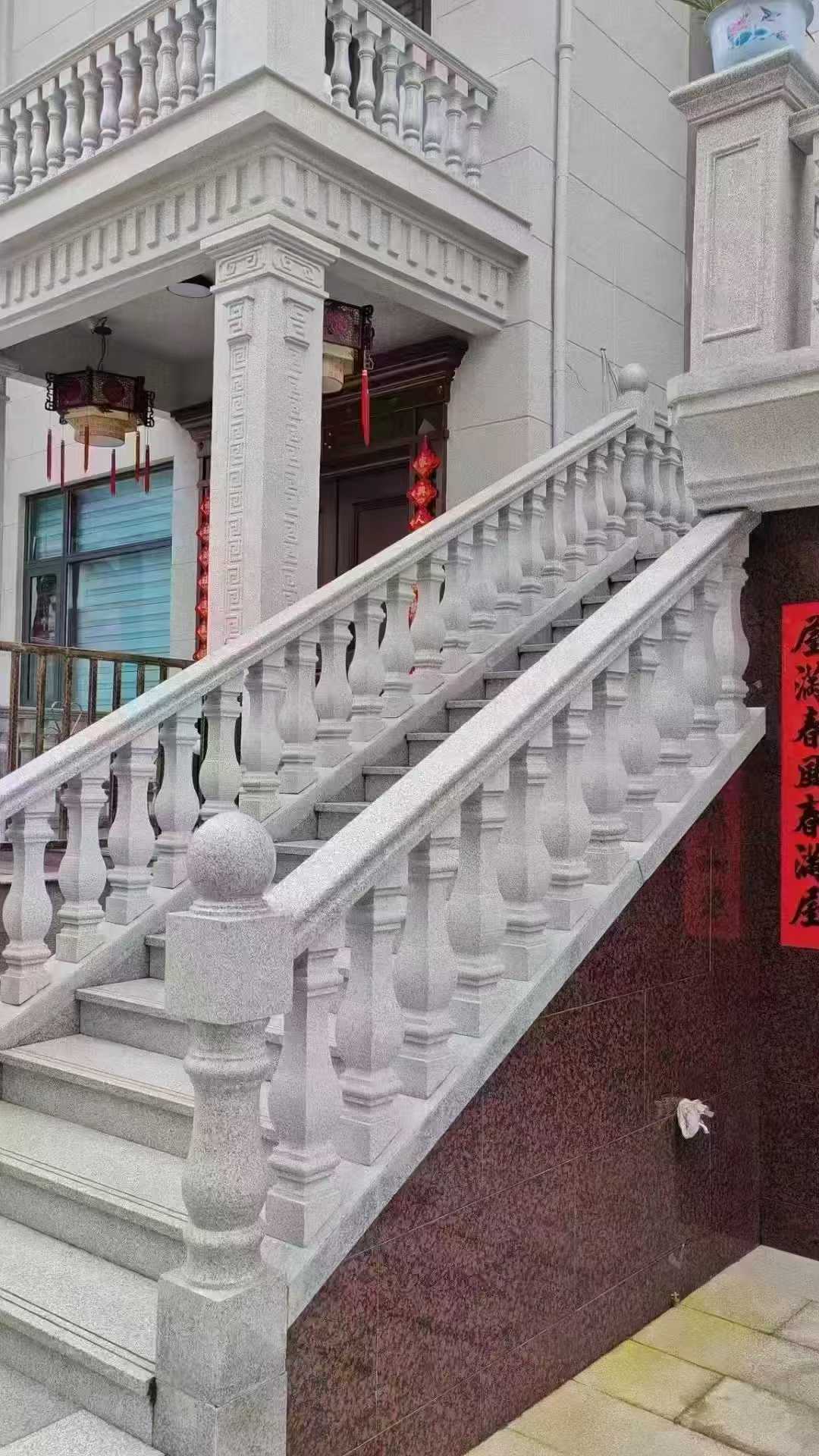 青岛 天然石材 阳台庭院护栏、栏杆